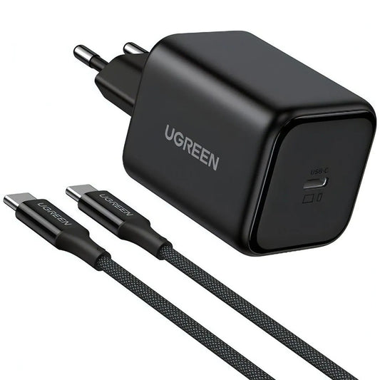 Hálózati töltő USB-C kábellel UGREEN X524 (65054), 45W, 3A, 1 x USB-C, Fekete