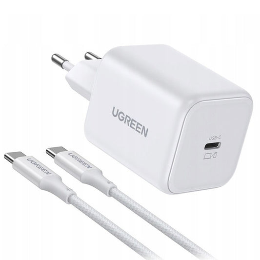 UGREEN X524 (65055) USB-C kábeles hálózati töltő, 45W, 3A, 1 x USB-C, Fehér