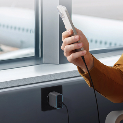 Cuktech Network Charger, 65W, 3A, 1 x USB-A - 2 x USB-C, Grey CUKAD653EUGR