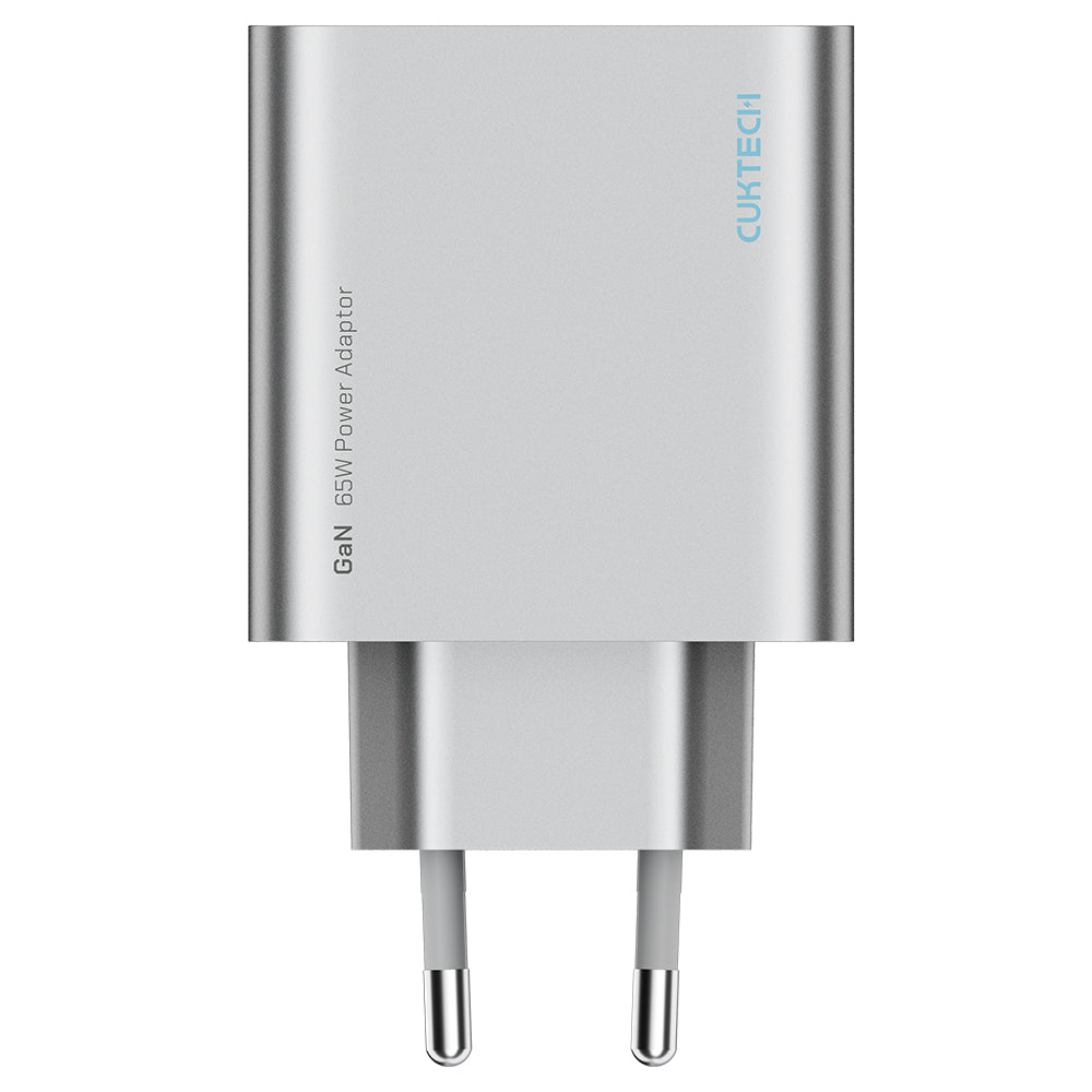 Cuktech hálózati töltő, 65W, 3,25A, 1 x USB-A - 2 x USB-C, Fehér CUK0A15CEUSL