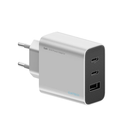 Cuktech hálózati töltő, 65W, 3,25A, 1 x USB-A - 2 x USB-C, Fehér CUK0A15CEUSL