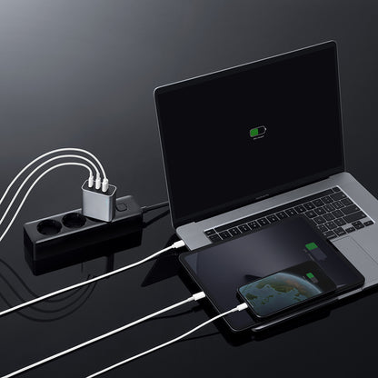 Cuktech hálózati töltő, 65W, 3,25A, 1 x USB-A - 2 x USB-C, Fehér CUK0A15CEUSL