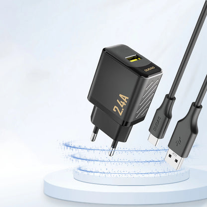 Dudao A23 hálózati töltő, 12W, 2.4A, 1 x USB-A, fekete