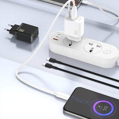 Dudao A27 hálózati töltő, 25W, 3A, 1 x USB-C, Fekete
