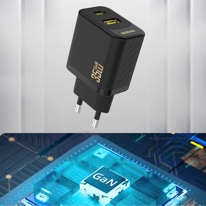Dudao A27 Max hálózati töltő, 35W, 1 x USB-A - 1 x USB-C, Fekete