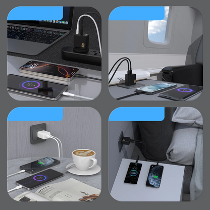 Dudao A27 Max hálózati töltő, 35W, 1 x USB-A - 1 x USB-C, Fekete