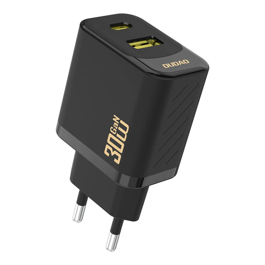 Dudao A27TEU hálózati töltő, 30W, 3A, 1 x USB-A - 1 x USB-C, Fekete