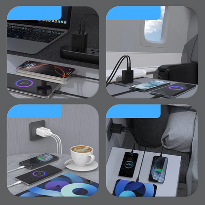 Dudao A29 hálózati töltő, 65W, 1 x USB-A - 2 x USB-C, Fekete