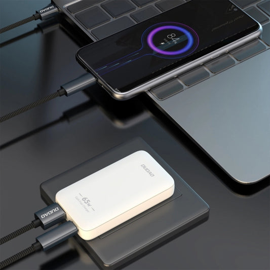 Dudao A65Q Travel hálózati töltő, 65W, 3.25A, 1 x USB-A - 1 x USB-C, Fehér