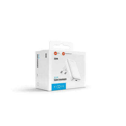 Hálózati töltő Fixed, 30W, 3A, 1 x USB-C, Fehér
