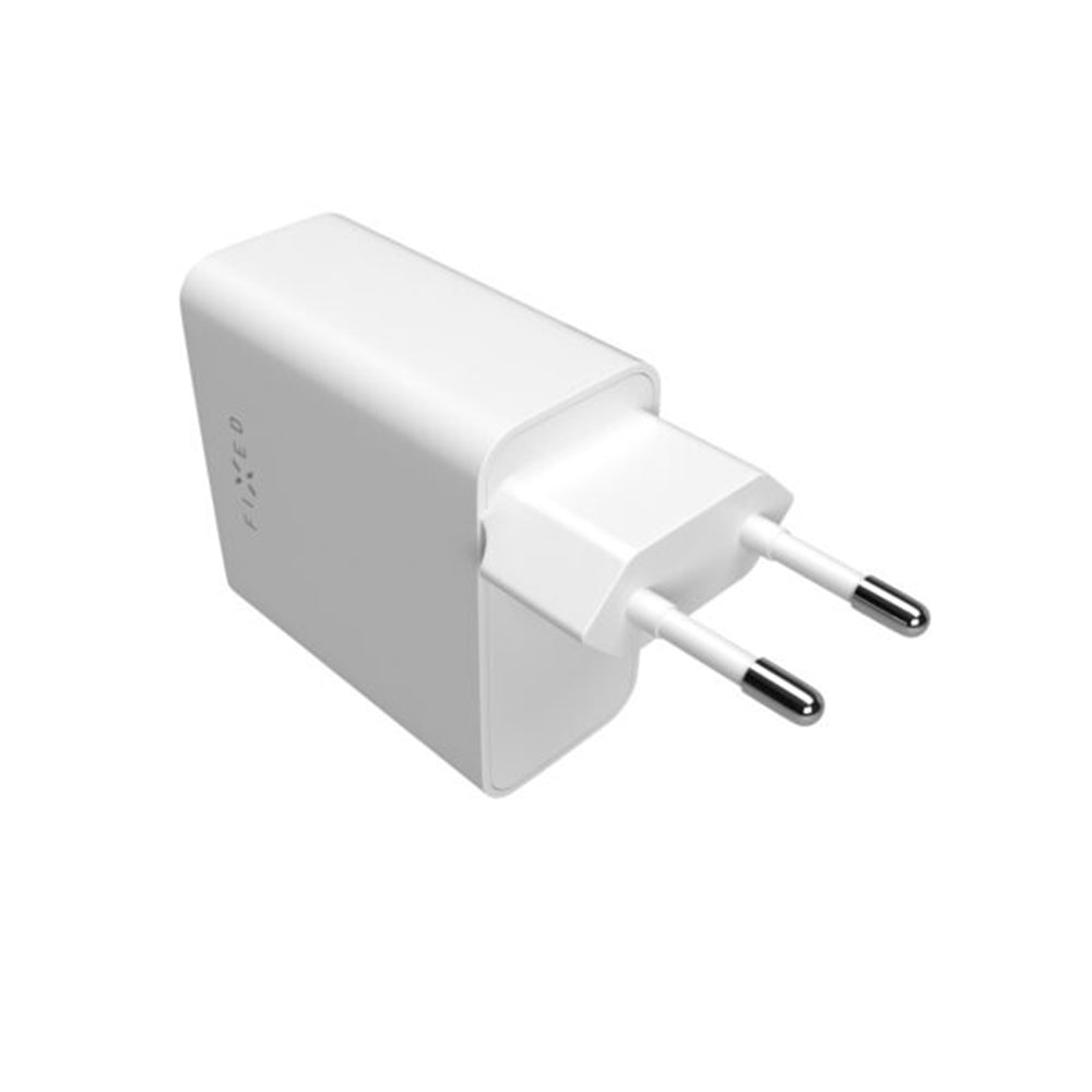 Fixed hálózati töltő, 65W, 3.25A, 2 x USB-C, Fehér