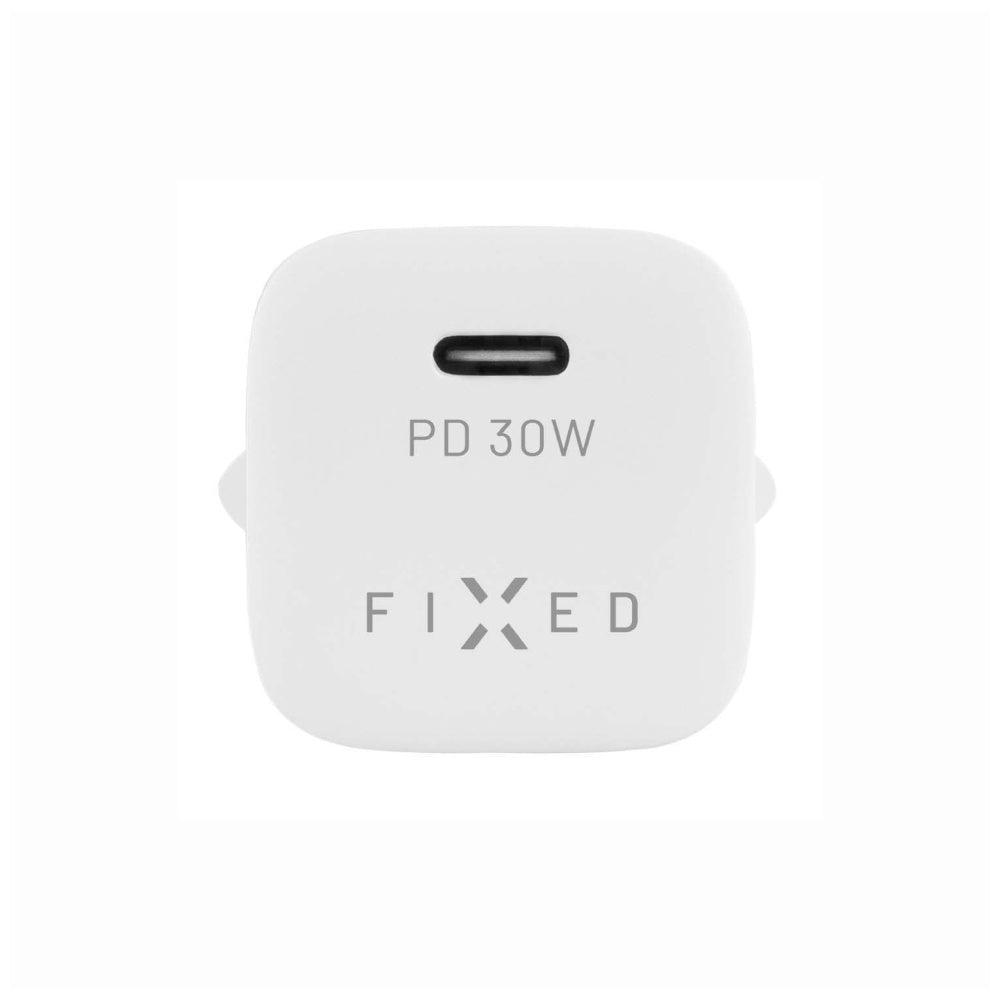 Fixed Mini hálózati töltő, 30W, 3A, 1 x USB-C, Fehér
