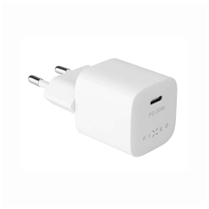 Fixed Mini hálózati töltő, 30W, 3A, 1 x USB-C, Fehér
