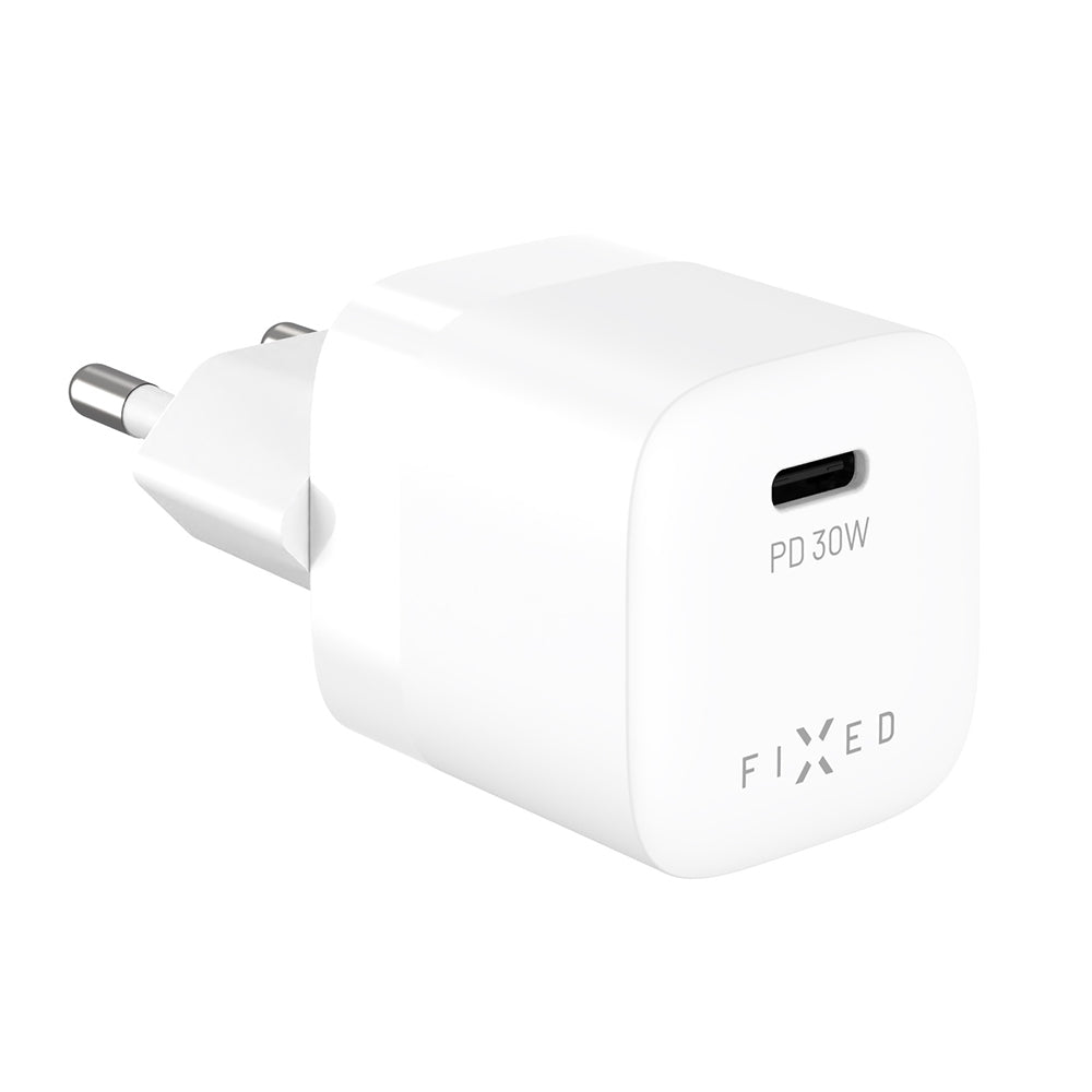 Fixed Mini2 hálózati töltő, 30W, 3A, 1 x USB-C, Fehér