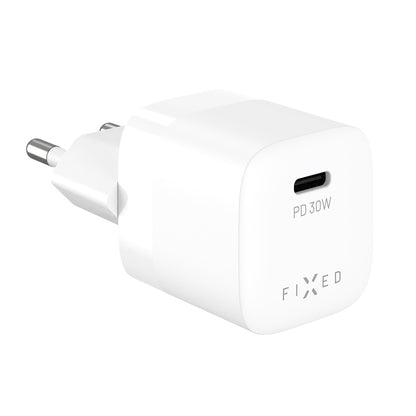Fixed Mini2 hálózati töltő, 30W, 3A, 1 x USB-C, Fehér