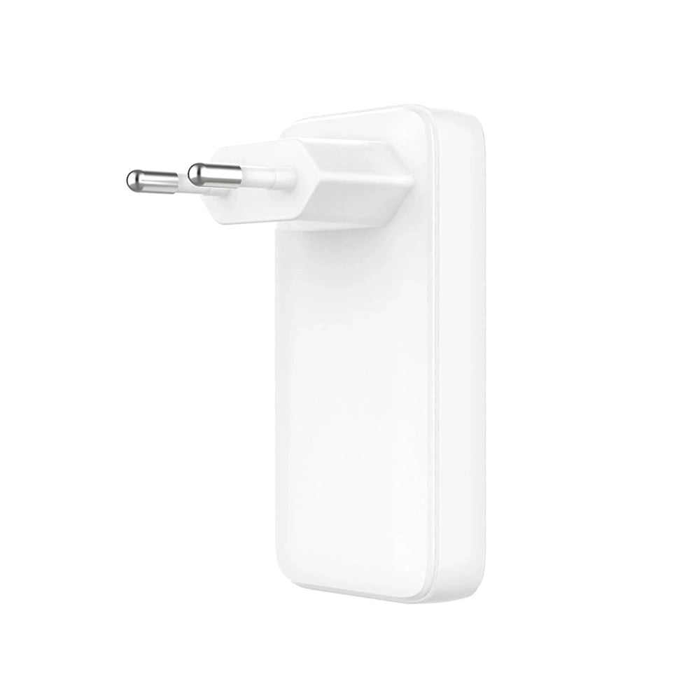 Fixed Slim Hálózati Töltő, 45W, 3A, 2 x USB-C, Fehér