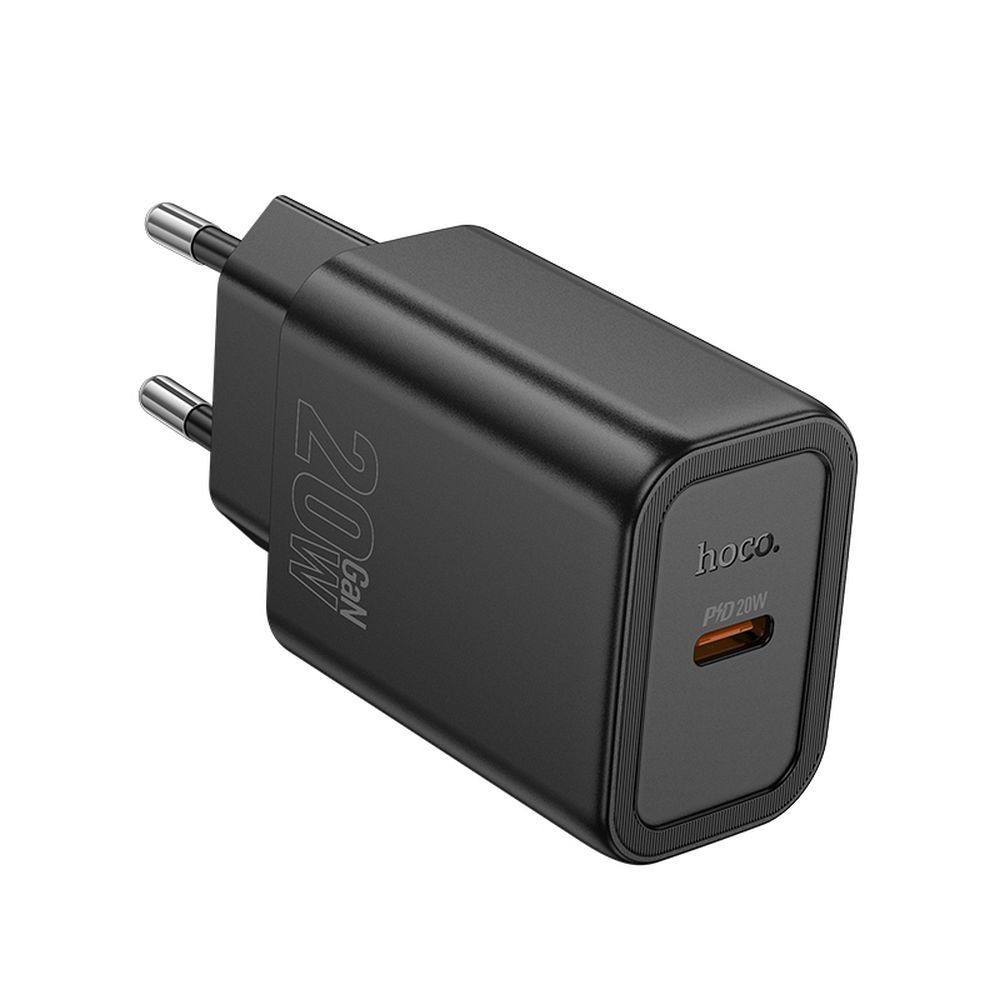 HOCO N60 hálózati töltő, 20W, 3A, 1 x USB-C, Fekete