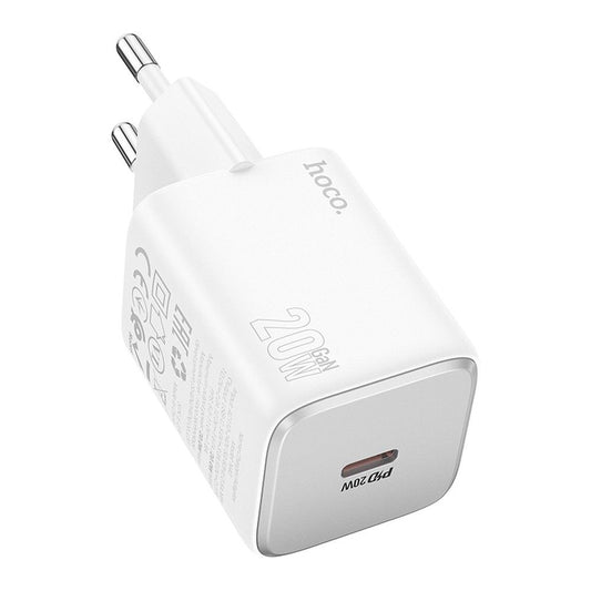 HOCO N40 hálózati töltő, 20W, 3A, 1 x USB-C, Fehér