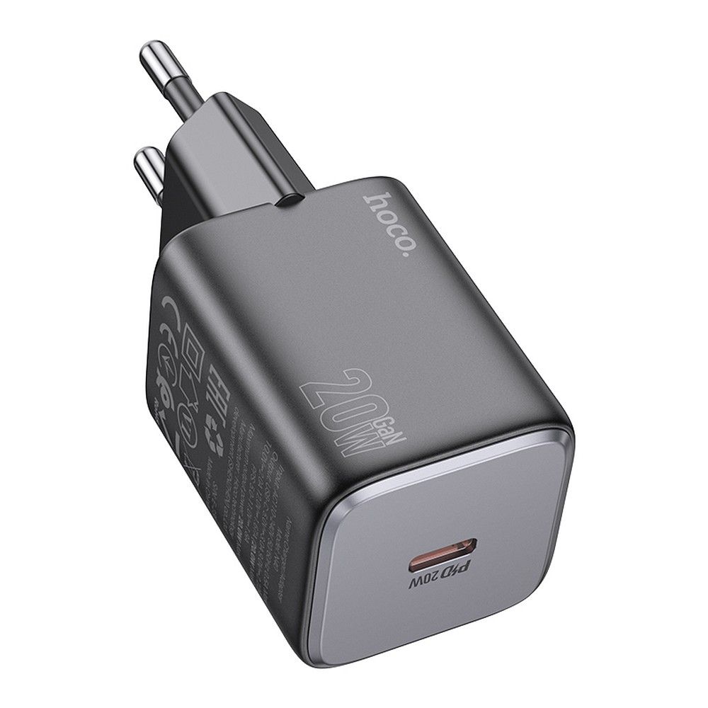 HOCO N40 Hálózati Töltő, 20W, 3A, 1 x USB-C, Fekete