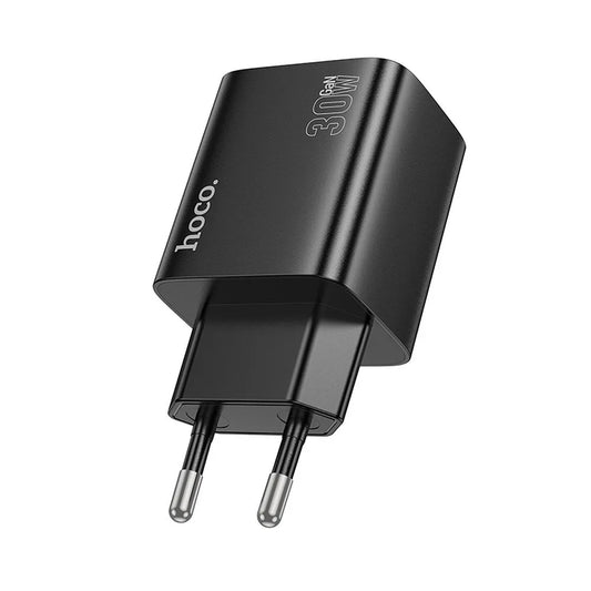HOCO N56 Hálózati Töltő, 30W, 3A, 2 x USB-A - 2 x USB-C, Fekete