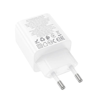 HOCO N56 hálózati töltő, 30W, 3A, 2 x USB-A - 2 x USB-C, Fehér