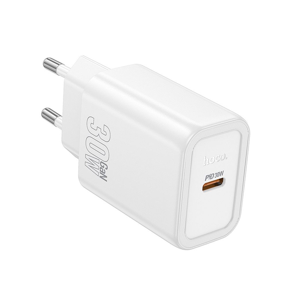 HOCO N62 Hálózati Töltő, 30W, 3A, 1 x USB-C, Fehér