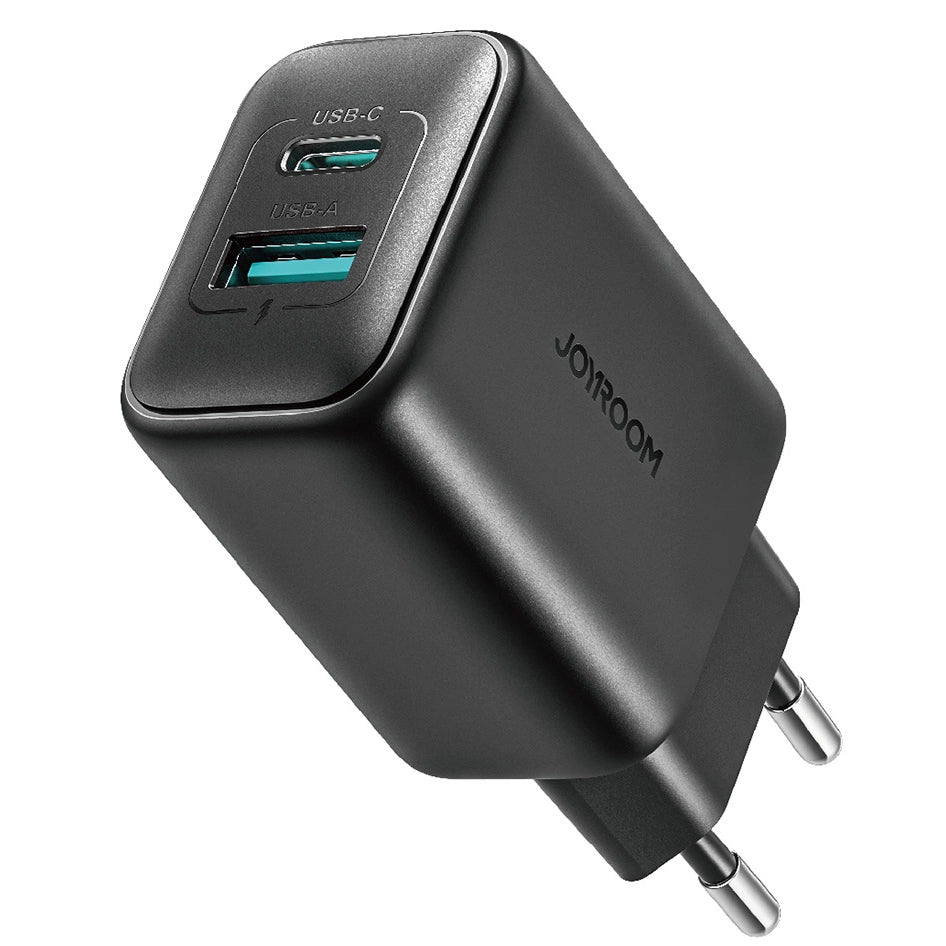 Joyroom JR-TCF13 Hálózati Töltő, 25W, 3A, 1 x USB-A - 1 x USB-C, Fekete