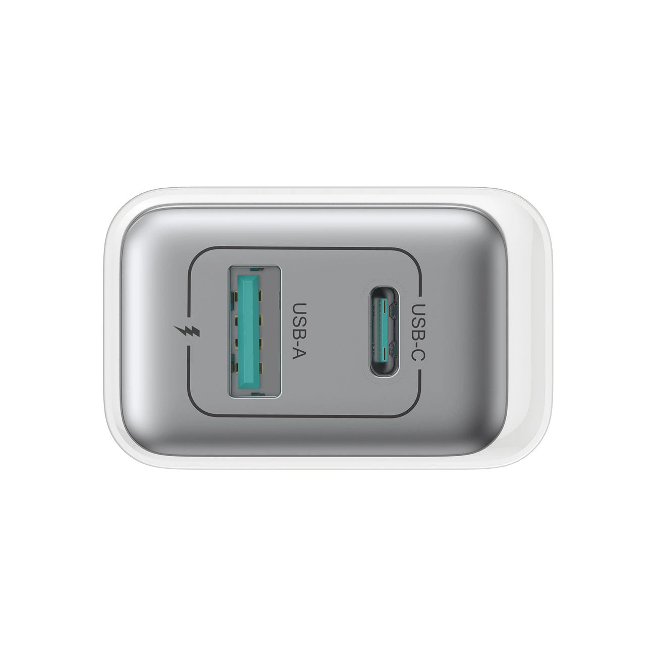 Joyroom JR-TCF15 hálózati töltő, 30W, 5A, 1 x USB-A - 1 x USB-C, Fehér