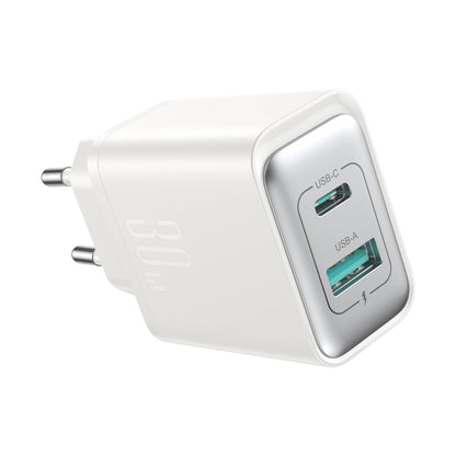 Joyroom JR-TCF15 hálózati töltő, 30W, 5A, 1 x USB-A - 1 x USB-C, Fehér