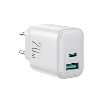 Joyroom JR-TCF21 hálózati töltő, 20W, 3A, 1 x USB-A - 1 x USB-C, fehér