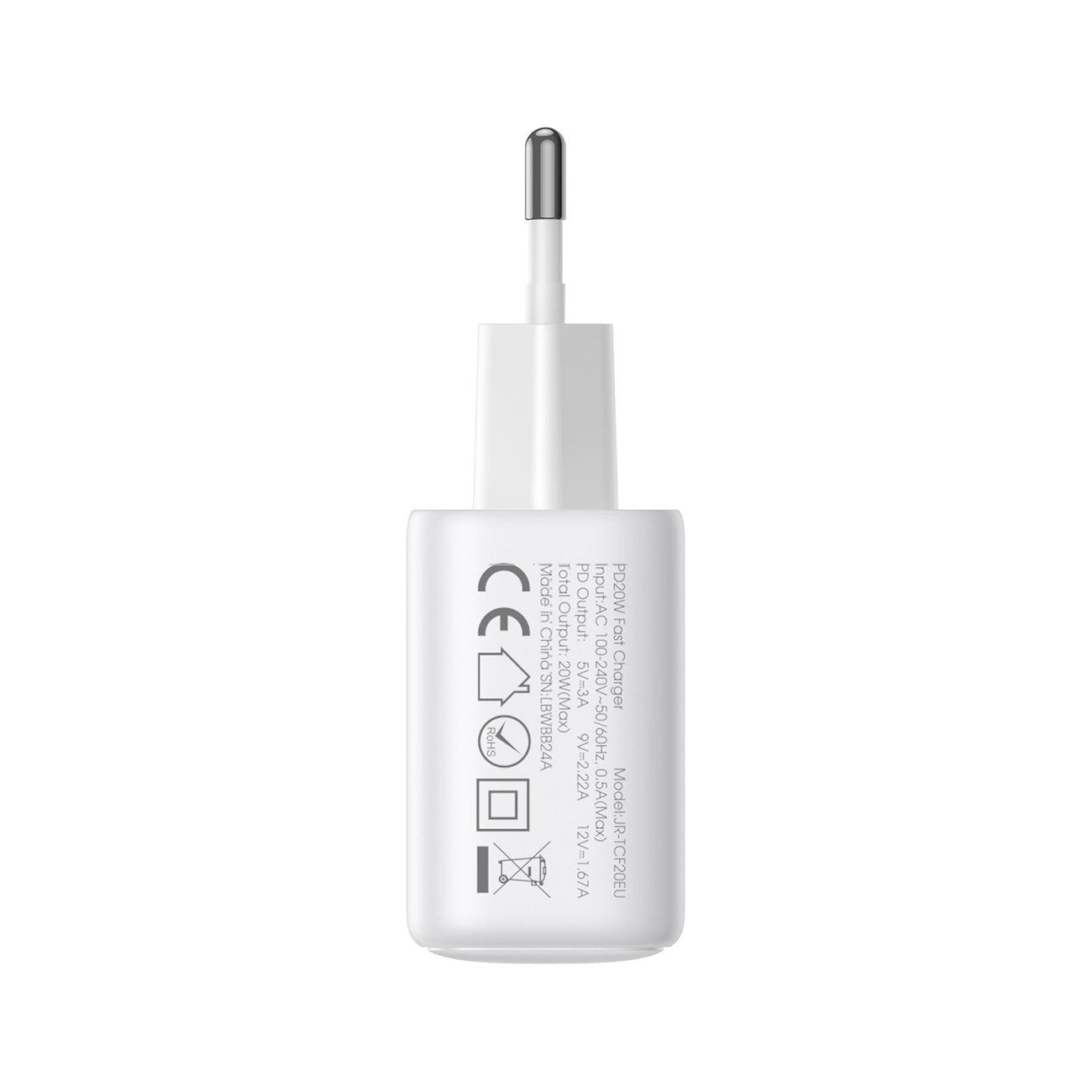 Joyroom JR-TCF21 hálózati töltő, 20W, 3A, 1 x USB-A - 1 x USB-C, fehér