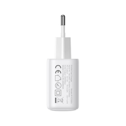 Joyroom JR-TCF21 hálózati töltő, 20W, 3A, 1 x USB-A - 1 x USB-C, fehér
