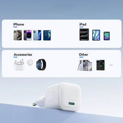 Joyroom JR-TCG08 hálózati töltő, 20W, 3A, 1 x USB-C, Fehér