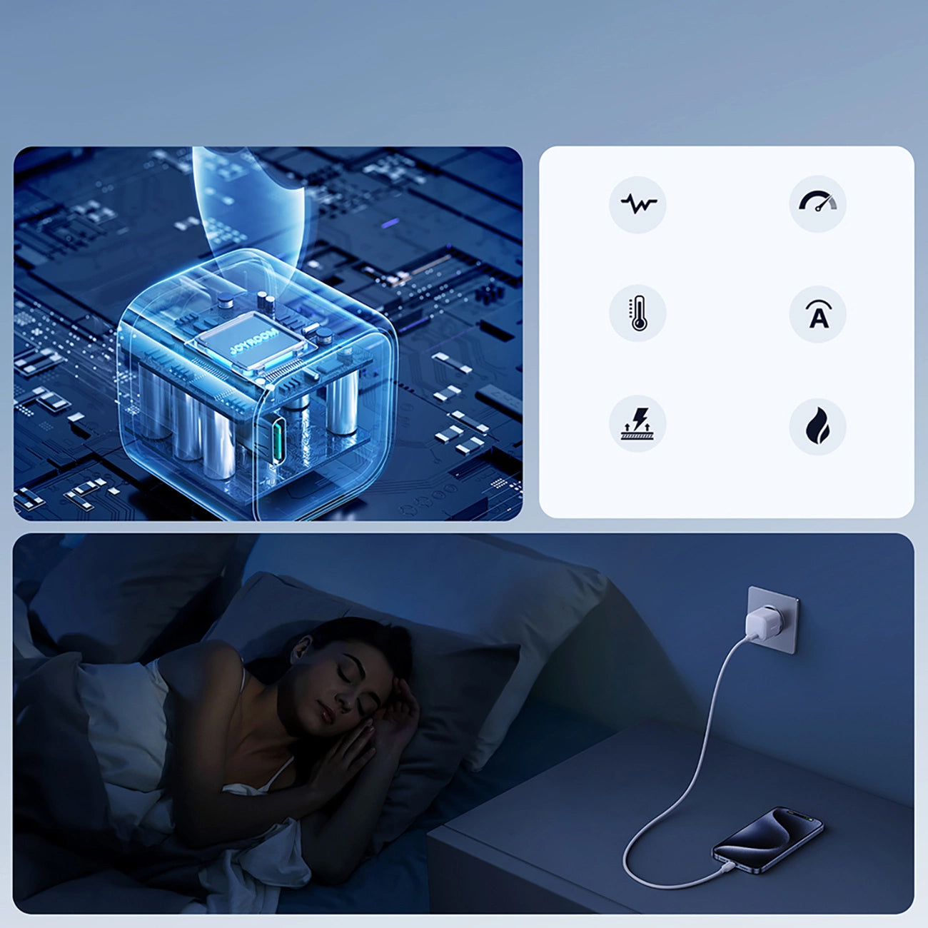 Joyroom JR-TCG08 hálózati töltő, 20W, 3A, 1 x USB-C, Fehér