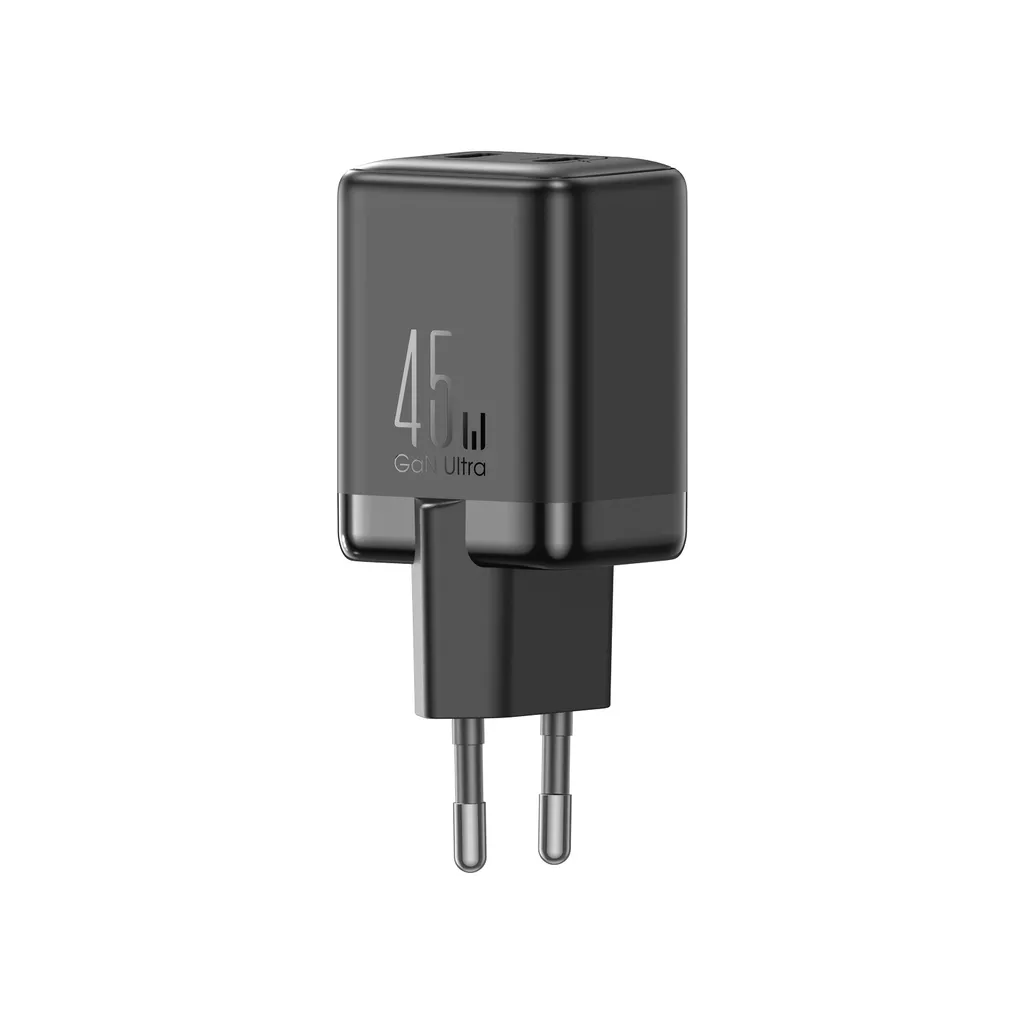 Joyroom JR-TCG17 hálózati töltő, 45W, 3A, 2 x USB-C, Fekete
