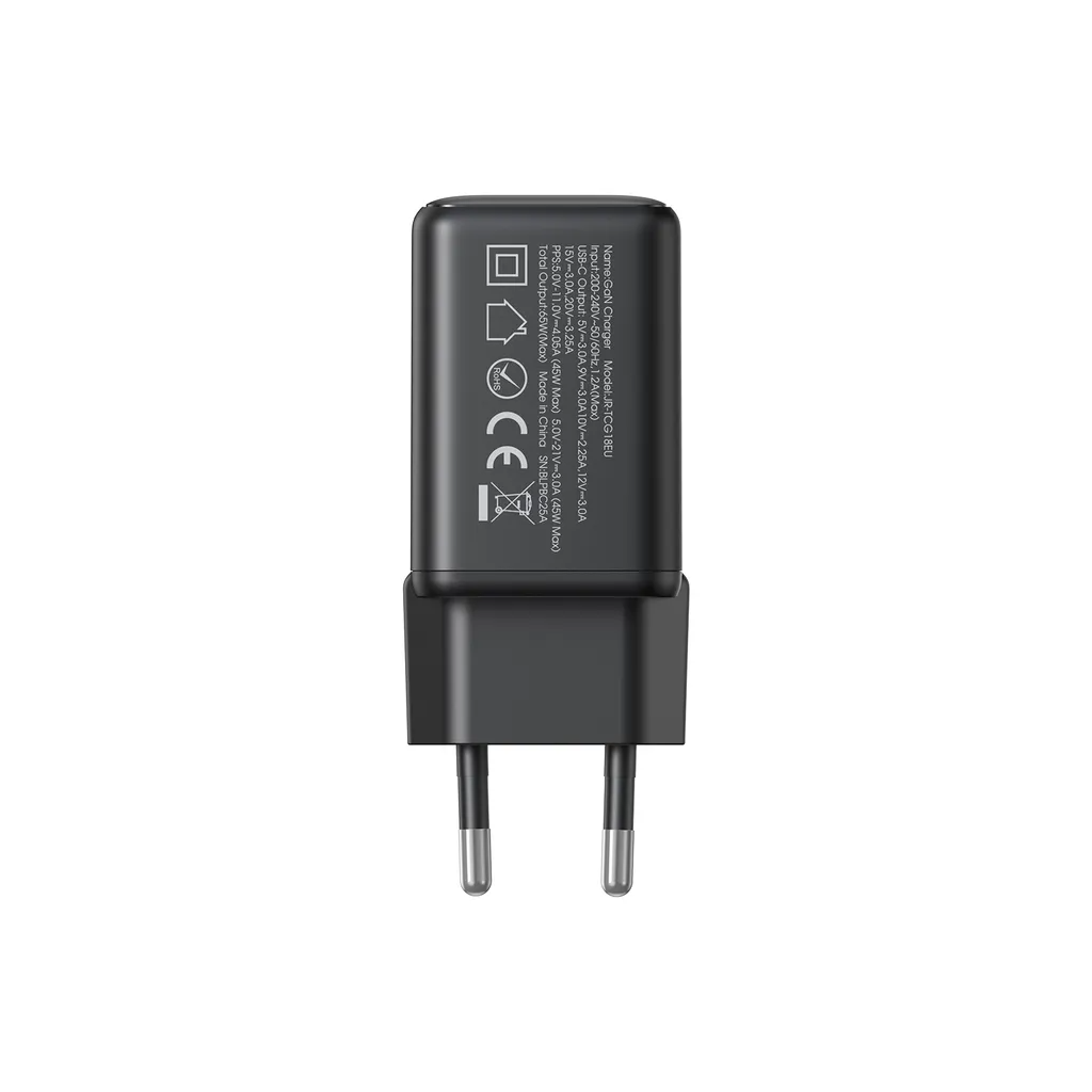 Joyroom JR-TCG18 hálózati töltő, 65W, 3.25A, 1 x USB-C, Fekete