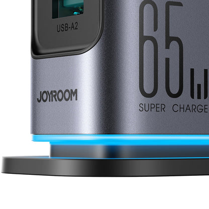 Joyroom JR-TCM02 töltőállomás, 65W, 3.25A, 2 x USB-A - 4 x USB-C, szürke