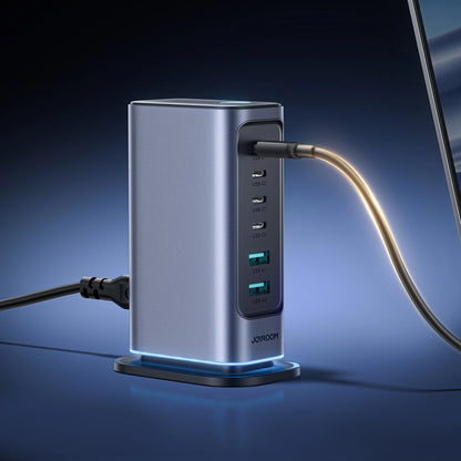 Joyroom JR-TCM02 töltőállomás, 65W, 3.25A, 2 x USB-A - 4 x USB-C, szürke