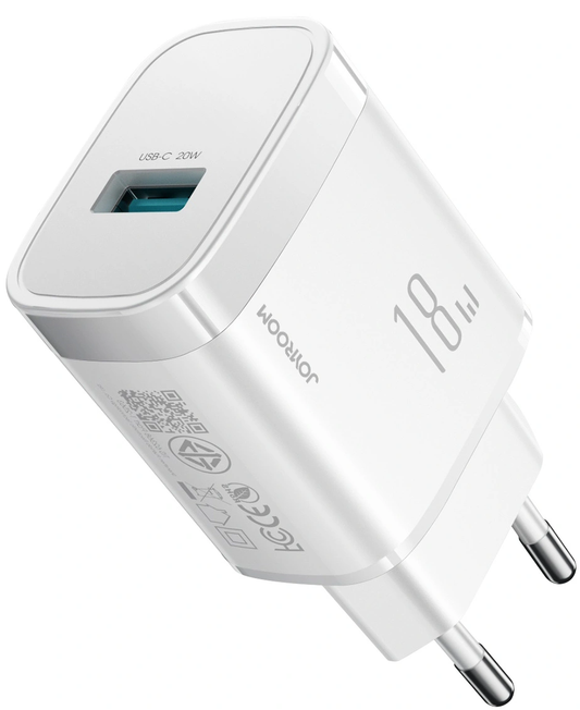 Joyroom JR-TF4 hálózati töltő, 18W, 3A, 1 x USB-A, Fehér