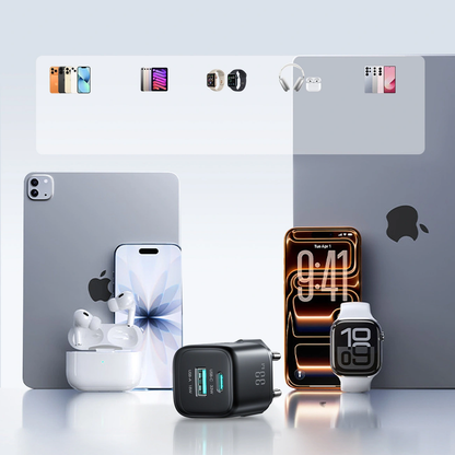 Joyroom JR-TG7 hálózati töltő, 33W, 3A, 1 x USB-A - 1 x USB-C, Fekete
