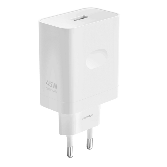 Realme hálózati töltő, 45W, 4.1A, 1 x USB-A, Fehér VCB4JAEH