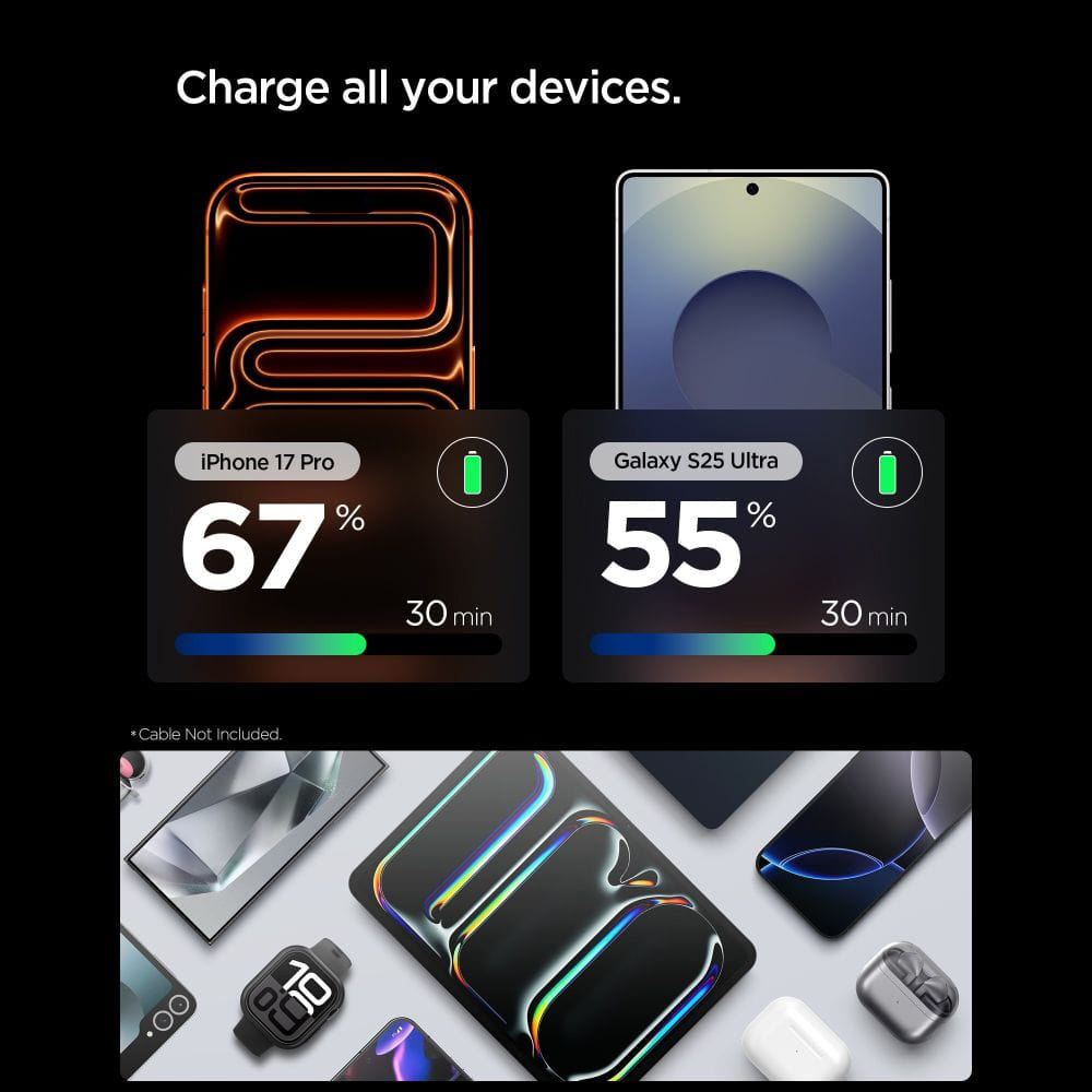 Spigen EE301EU Essential hálózati töltő, 30W, 3A, 1 x USB-C, Titán szürke ACH10448