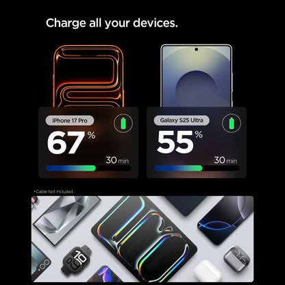 Spigen EE301EU Essential hálózati töltő, 30W, 3A, 1 x USB-C, Titán szürke ACH10448