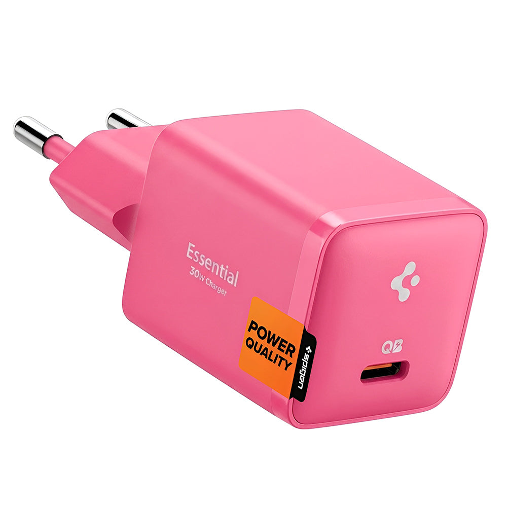 Spigen EE301EU Essential hálózati töltő, 30W, 3A, 1 x USB-C, Rózsaszín ACH10449