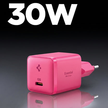 Spigen EE301EU Essential hálózati töltő, 30W, 3A, 1 x USB-C, Rózsaszín ACH10449