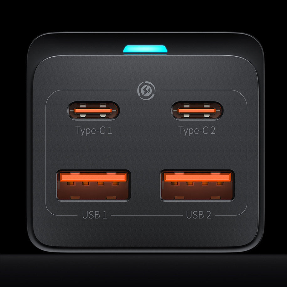 Baseus GaN3 Pro töltőállomás, 100W, 5A, 2 x USB-A - 2 x USB-C, Fekete CCGP000101