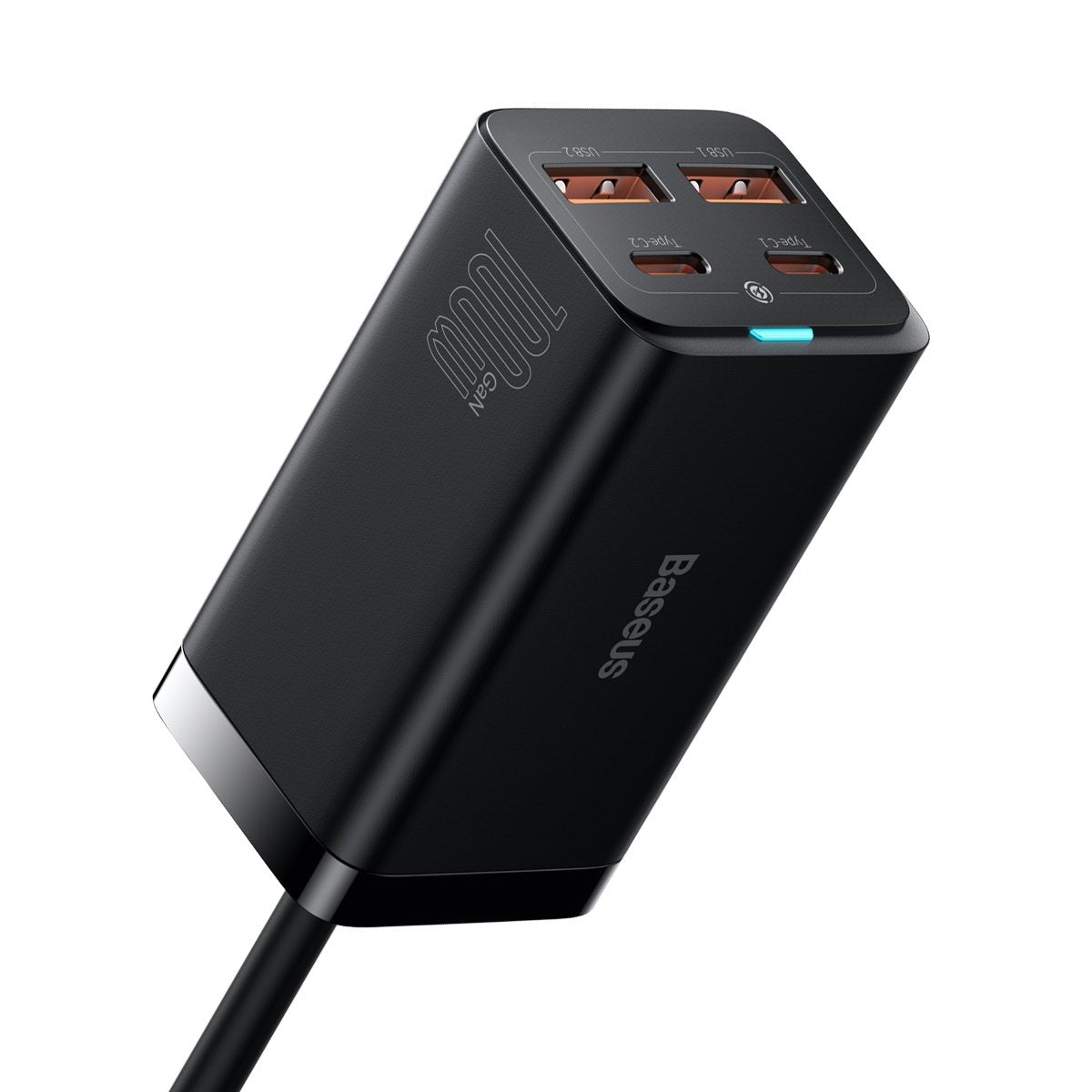 Baseus GaN3 Pro töltőállomás, 100W, 5A, 2 x USB-A - 2 x USB-C, Fekete CCGP000101