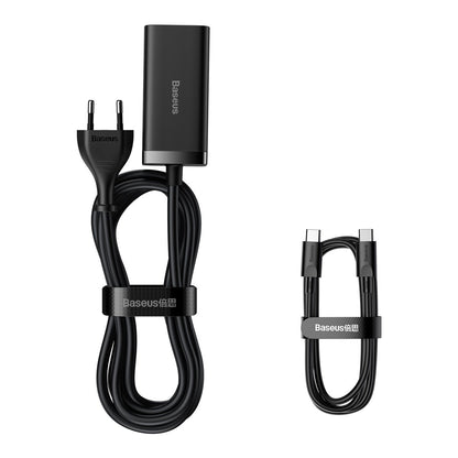 Baseus GaN3 Pro töltőállomás, 100W, 5A, 2 x USB-A - 2 x USB-C, Fekete CCGP000101