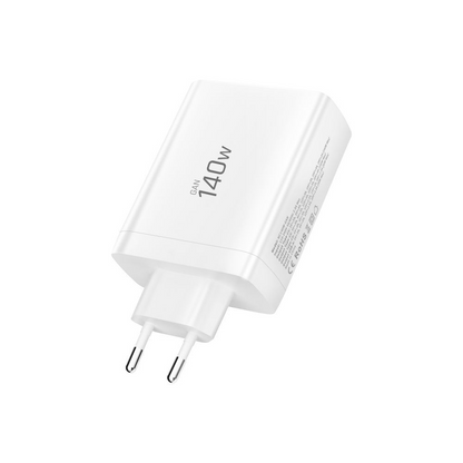 Tech-Protect NC140W-GAN hálózati töltő, 140W, 5A, 1 x USB-A - 3 x USB-C, Fehér