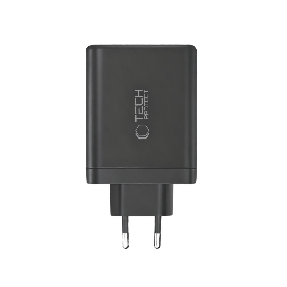 Tech-Protect NC140W-GAN hálózati töltő, 140W, 5A, 1 x USB-A - 3 x USB-C, Fekete